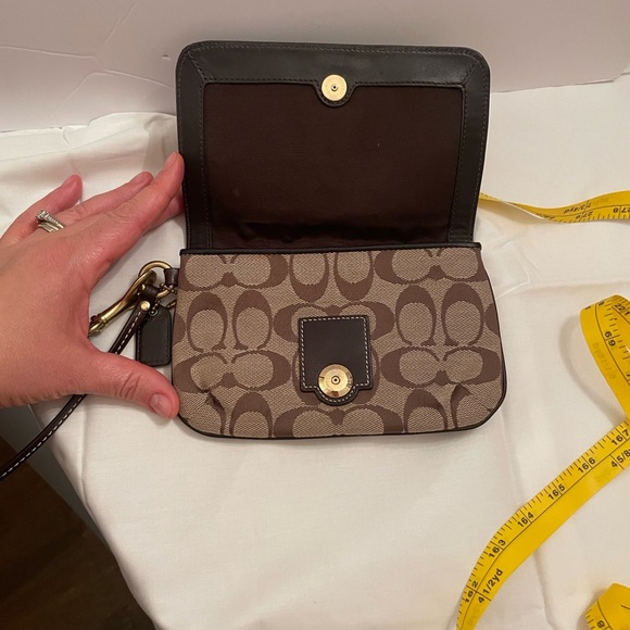 Coach Tan and Brown Wristlet - Picture 6 of 13